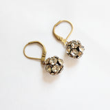 "Rhinestone Droplets" Vintage 1940's Rhinestone Droplet Earrings