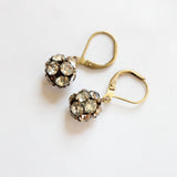 "Rhinestone Droplets" Vintage 1940's Rhinestone Droplet Earrings