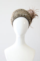 "Silver Rhinestones & Lamé" Vintage 1920's Lamé & Rhinestone Cloche Hat