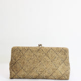 "Golden Beads" Vintage 1960's Gold Beaded Evening Clutch Bag