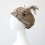 "Silver Rhinestones & Lamé" Vintage 1920's Lamé & Rhinestone Cloche Hat