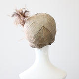 "Silver Rhinestones & Lamé" Vintage 1920's Lamé & Rhinestone Cloche Hat