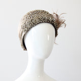 "Silver Rhinestones & Lamé" Vintage 1920's Lamé & Rhinestone Cloche Hat