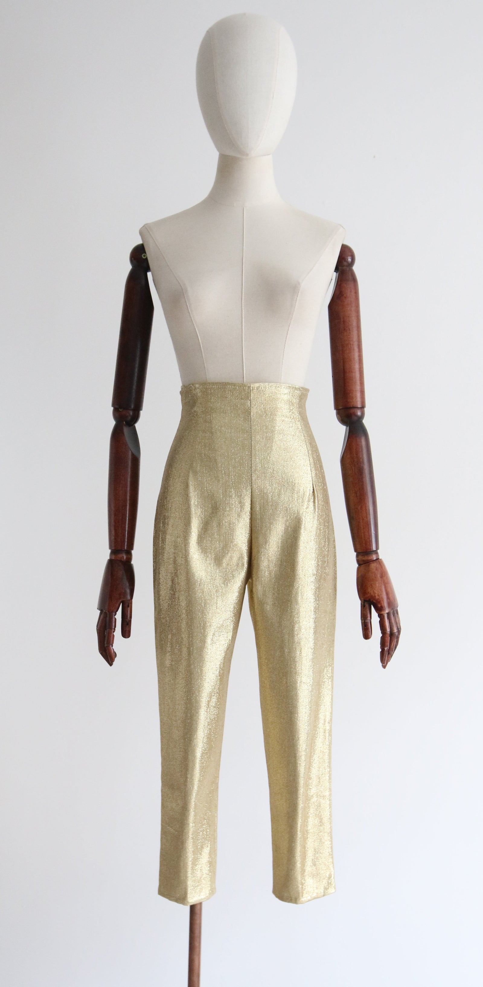 Gold cigarette pants best sale