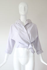"Lilac Pinstripes" Vintage 1950's Cotton Pinstriped Shirt UK 10-12 US 6-8