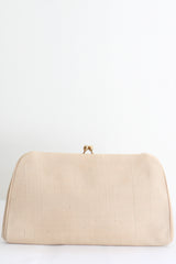 "Cream Silk" Vintage 1960's Cream Raw Silk Handbag
