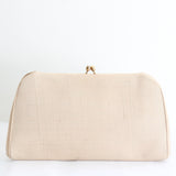 "Cream Silk" Vintage 1960's Cream Raw Silk Handbag