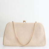 "Cream Silk" Vintage 1960's Cream Raw Silk Handbag