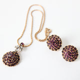 "Amethyst & Gold" Vintage 1930's 12k Sammartino Bros Demi-Parure Set