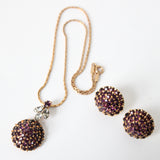 "Amethyst & Gold" Vintage 1930's 12k Sammartino Bros Demi-Parure Set