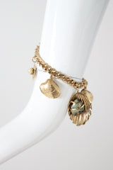 "Seashells & Pearls" Vintage 1950's Seashell Charm Bracelet