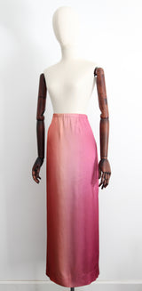 "Ombré & Sequins" Vintage 1960's Sunset Ombré and Sequin Tunic & Skirt Set UK 10-14 US 6-10