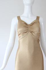 "Just Gold" Vintage 1930's Gold Satin Gown & Jacket Ensemble UK 6-8 US 2-4