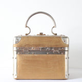 "Textured Gold Dellil" Vintage 1960's Textured Gold & Silver Box Bag