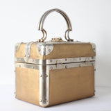 "Textured Gold Dellil" Vintage 1960's Textured Gold & Silver Box Bag