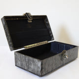 "Scalloped Domes" Vintage 1950's Grey Marbled Lucite Box Bag