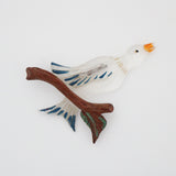 "Songbird" Vintage 1940's Lucite & Wood Bird Brooch