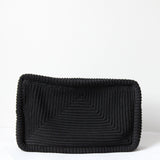 "Black Crochet & Twisted Lucite" Vintage 1940's Large Black Crochet & Lucite Accent Clutch Bag