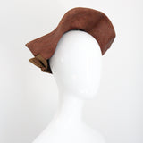"Georgette De Trèze" Vintage 1930's Brown Straw Parisian Hat
