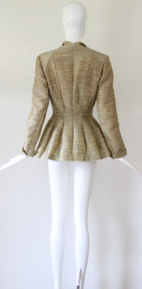 "Zig Zag Pleats" Vintage 1950's Worsted Silk Pleated Lilli Ann Jacket UK 8 US 4
