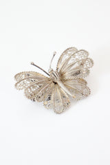 "Silver Filigree Butterfly" Vintage 1940's Silver Filigree Butterfly Brooch