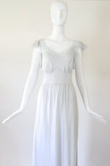"Dove Blue Lace" Vintage 1930's Dove Blue Lace Gown UK 10-12 US 6-8
