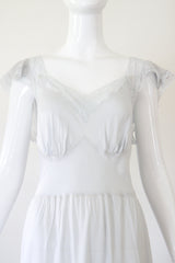 "Dove Blue Lace" Vintage 1930's Dove Blue Lace Gown UK 10-12 US 6-8