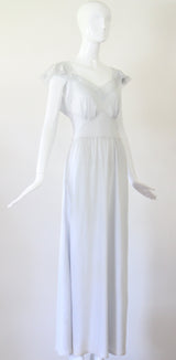 "Dove Blue Lace" Vintage 1930's Dove Blue Lace Gown UK 10-12 US 6-8
