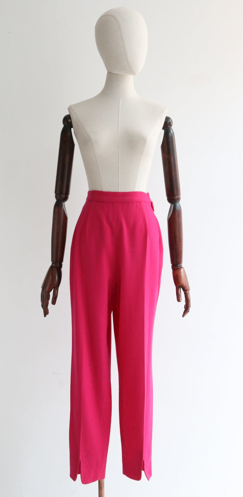 "Fuchsia Pink" Vintage 1960's Fuchsia Pink Trousers UK 10 US 6