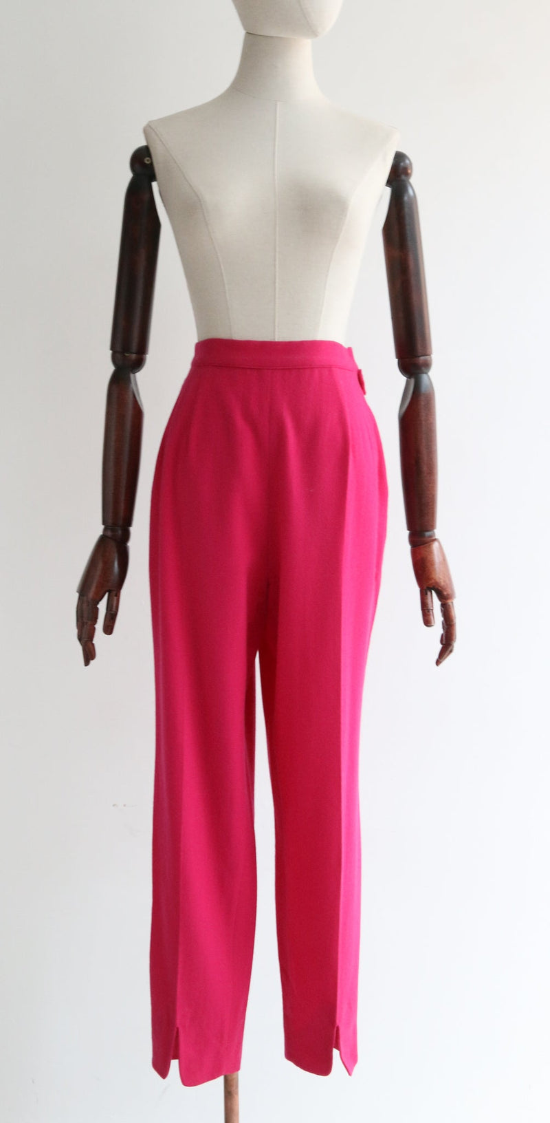 "Fuchsia Pink" Vintage 1960's Fuchsia Pink Trousers UK 10 US 6