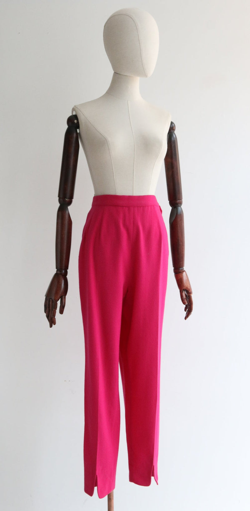 "Fuchsia Pink" Vintage 1960's Fuchsia Pink Trousers UK 10 US 6