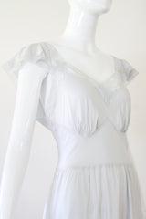 "Dove Blue Lace" Vintage 1930's Dove Blue Lace Gown UK 10-12 US 6-8