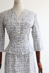 "Horrockses Toile" Vintage 1950's Floral Horrockses Dress & Jacket UK 8-10 US 4-6