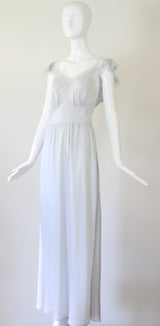 "Dove Blue Lace" Vintage 1930's Dove Blue Lace Gown UK 10-12 US 6-8