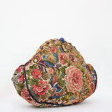 "Peonies & Butterflies" Vintage 1920's Floral Tapestry and Lapis Clutch Bag
