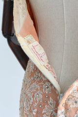"Chantilly Lace & Rhinestones" Vintage 1950's Howard Greer Lace Dress UK 8 US 4