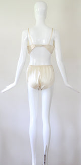"Sweetheart" Vintage 1940's Rayon Embroidered Sweetheart Lingerie Set UK 8 US 4