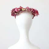 "Dark Fuchsia Florals" Vintage 1950's Floral Percher Hat