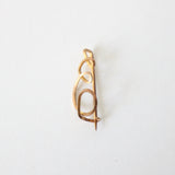 "E" Vintage 1940's Initial E Brooch