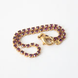 "Amethyst Rhinestones" Vintage 1950's Amethyst Rhinestone Bracelet