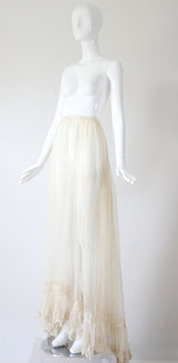 "Victorian Lace" Antique Victorian Waterfall Lace Skirt UK 6 US 2