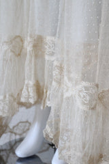 "Victorian Lace" Antique Victorian Waterfall Lace Skirt UK 6 US 2