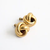 "Brass Knots" Vintage 1940's Brass Screw Back Earrings