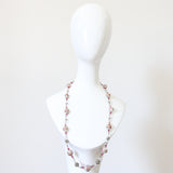 "Rhinestones & Murano" Vintage 1920's Murano Bead & Rhinestone Necklace