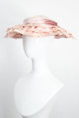 "Pink Velvet Petals" Vintage 1950's Pink Velvet Petal Saucer Hat