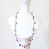 "Rhinestones & Murano" Vintage 1920's Murano Bead & Rhinestone Necklace
