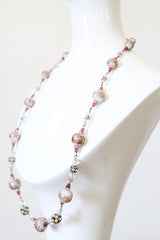"Rhinestones & Murano" Vintage 1920's Murano Bead & Rhinestone Necklace