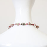"Rhinestones & Murano" Vintage 1920's Murano Bead & Rhinestone Necklace