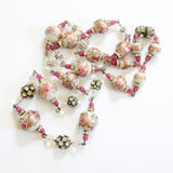 "Rhinestones & Murano" Vintage 1920's Murano Bead & Rhinestone Necklace