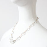 "Faceted Glass Beads" Vintage 1940's Glass Bead and Wirework Necklace